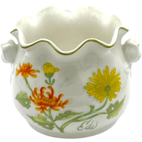 Seymour Mann Other - Vtg Sugar Bowl: Chrysanthemum Original Water Color by Eda for Seymour Mann Gift